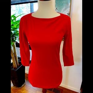 Red Merona 3/4 sleeves top